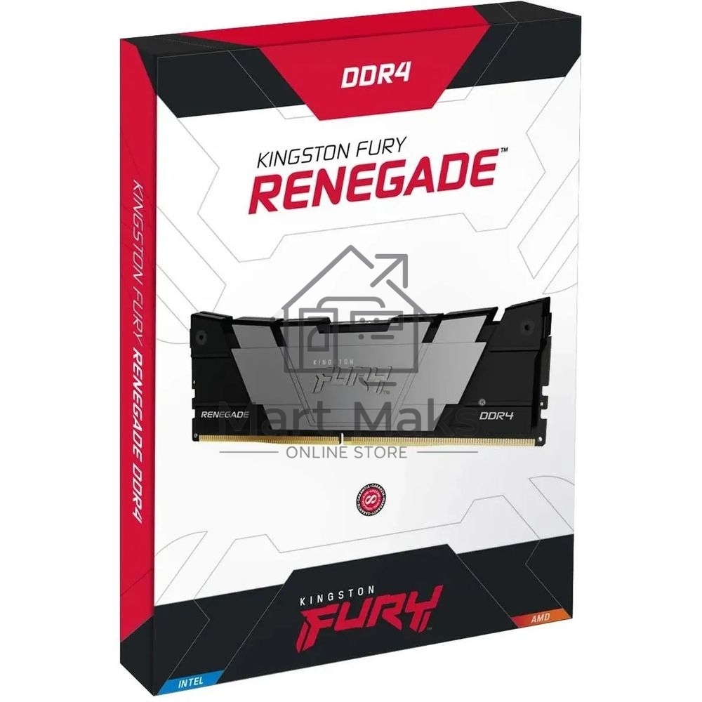 Оперативная память Kingston Fury Renegade, DDR4, 16GB (2x8GB), 4266MHz, CL19, DIMM, с радиатором, черный