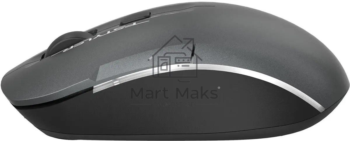 Мышь беспроводная A4Tech Fstyler FB26CS Air2 серый/черный, 2000 dpi, радиоканал, Bluetooth, USB, кнопки - 4