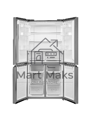 Холодильник Korting KNFM 84177 X нержавеющая сталь трехкамерный 305/169л морозилка снизу, No Frost