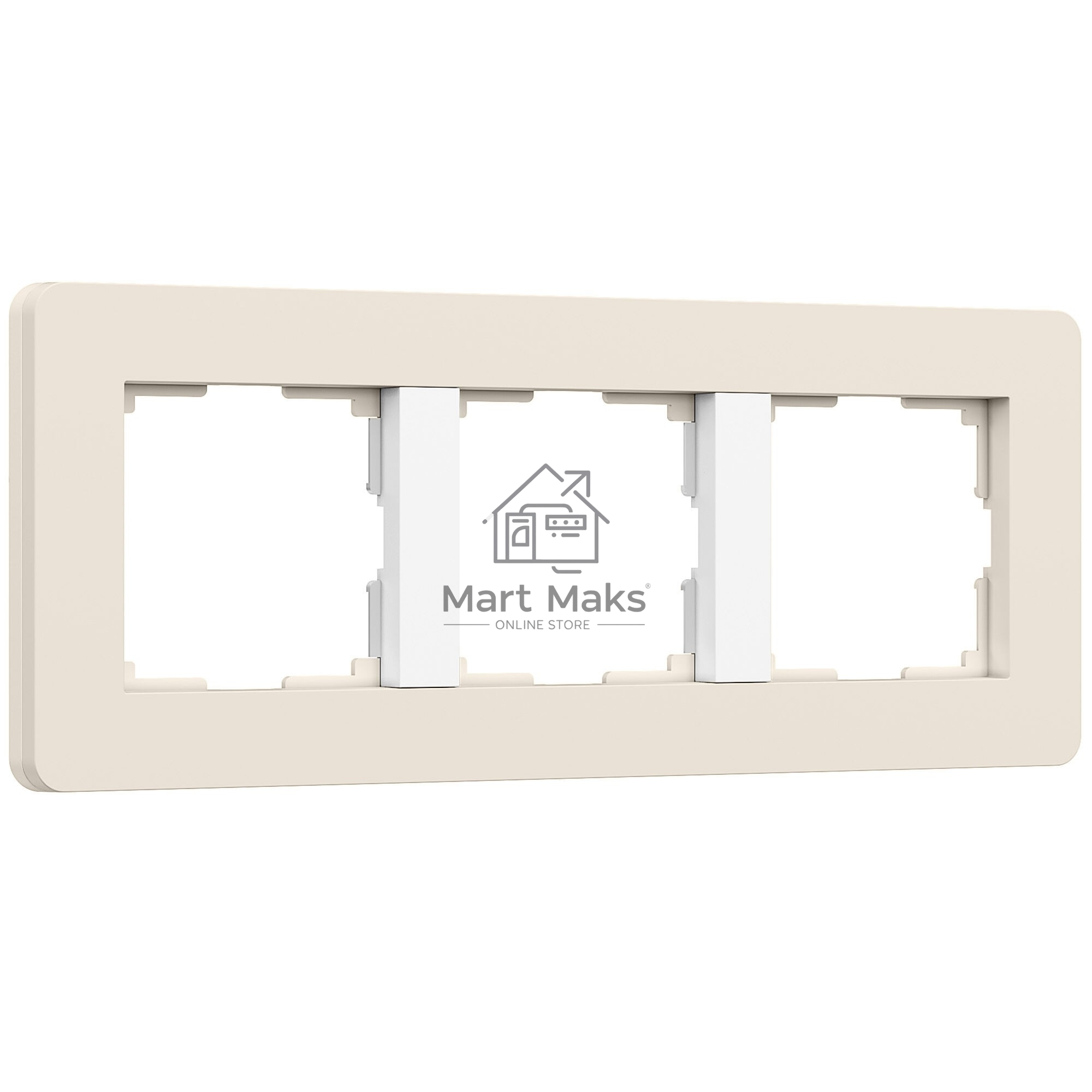 Рамка на 3 поста WERKEL Split (айвори/белый, soft-touch) W0033066