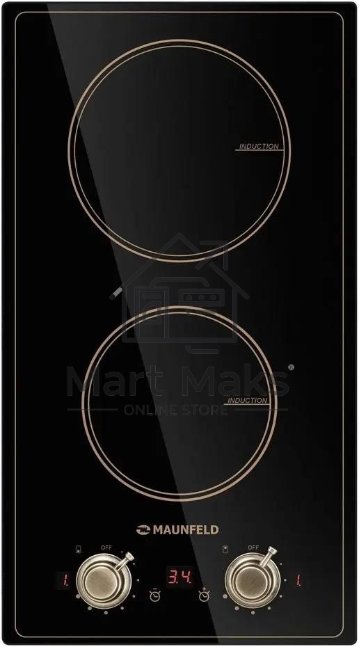 Индукционная варочная панель Maunfeld CVI292MBKBR, конфорок: 2 шт., стеклокерамика, независимая, черный