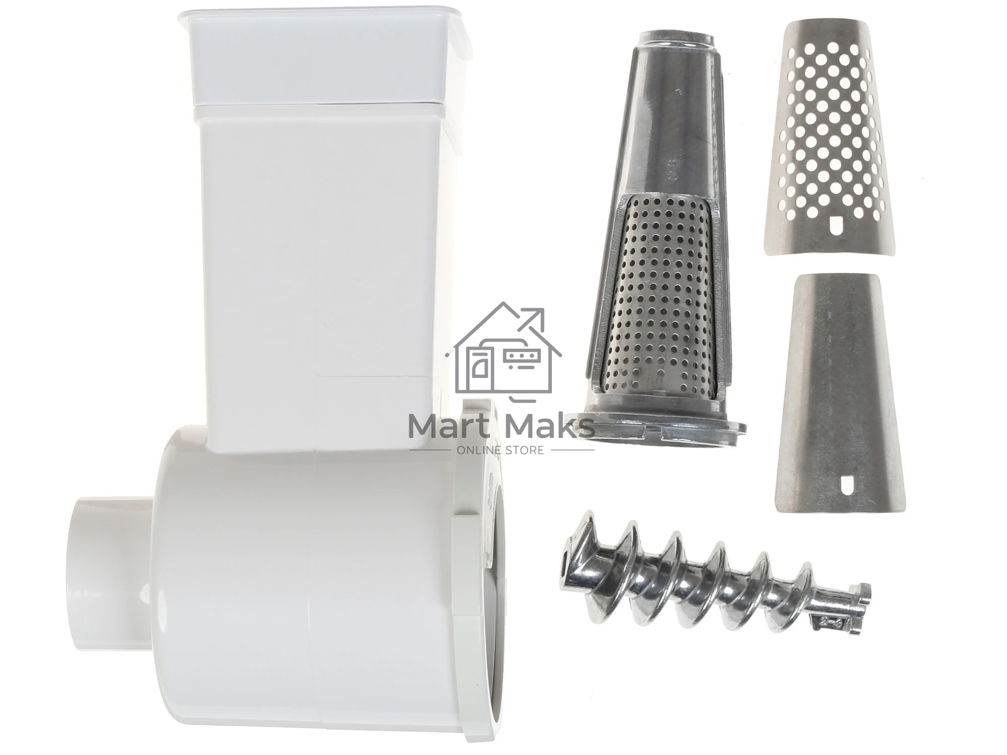 Мясорубка электрическая Аксион М25.02 белый, 1500 Вт, 1.7 кг/мин, защита от перегрузки, насадки - 7