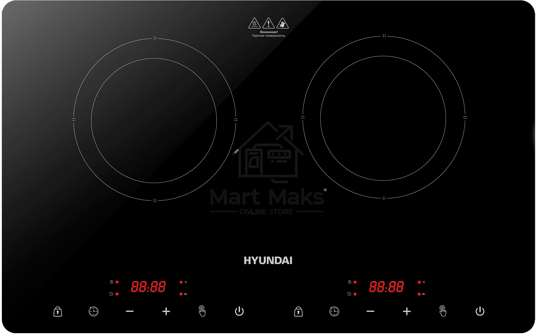 Индукционная плитка Hyundai HYC-0109 черный стеклокерамика (настольная)