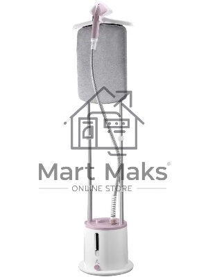 Отпариватель Galaxy Line GL 6216, белый с розовым, стационарный, 2200 Вт, объем контейнера для воды 1,7 л, 3 режима отпаривания