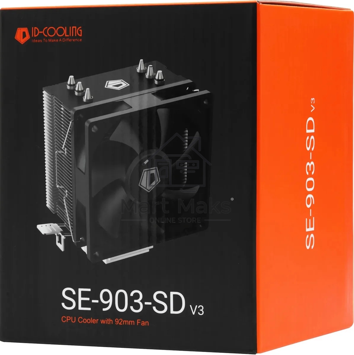 Кулер CPU ID-Cooling SE-903-SD V3 черный 92мм алюминий+медь 2000rpm 23.1db 3-pin 130W 123мм