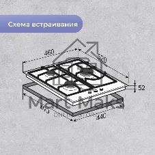 Газовая варочная панель Zigmund & Shtain M 26.4 B независимая, черный
