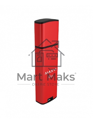 Флешка USB Maxvi MP2 red (FD8GbUSB20C10MP2), 8Gb, USB 2.0, R/W 15/5, красный/черный