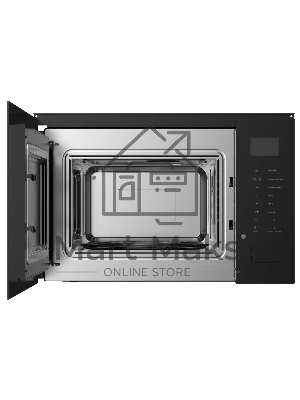 Встраиваемая микроволновая печь Kuppersberg HMW 652 B, ВхШхГ 389х595х379, объем 25 л, мощность 900 Вт, 5 уровней мощности, гриль, 8 автоматических программ, размораживание, сенсорное управление, черный