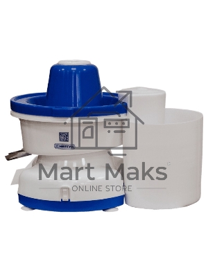 Соковыжималка Нептун КАЖИ.332215.001-09 белый/синий, центробежная, 320 Вт, 500 мл, механическое