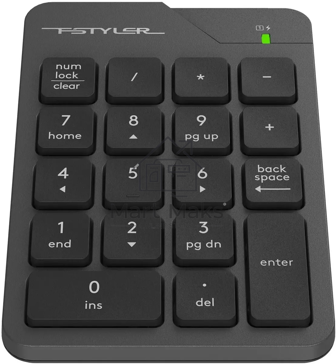 Числовой блок A4Tech FGK21C беспроводной, USB, Радиоканал, серый