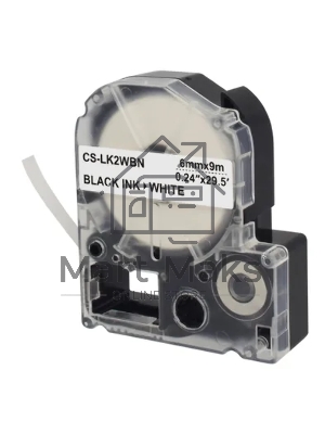 Картридж ленточный Cactus CS-LK2WBN черный, 6мм, 9м для Epson LW300/LW400/LW700/LW600P/LW1000P/K400/Z700/Z900