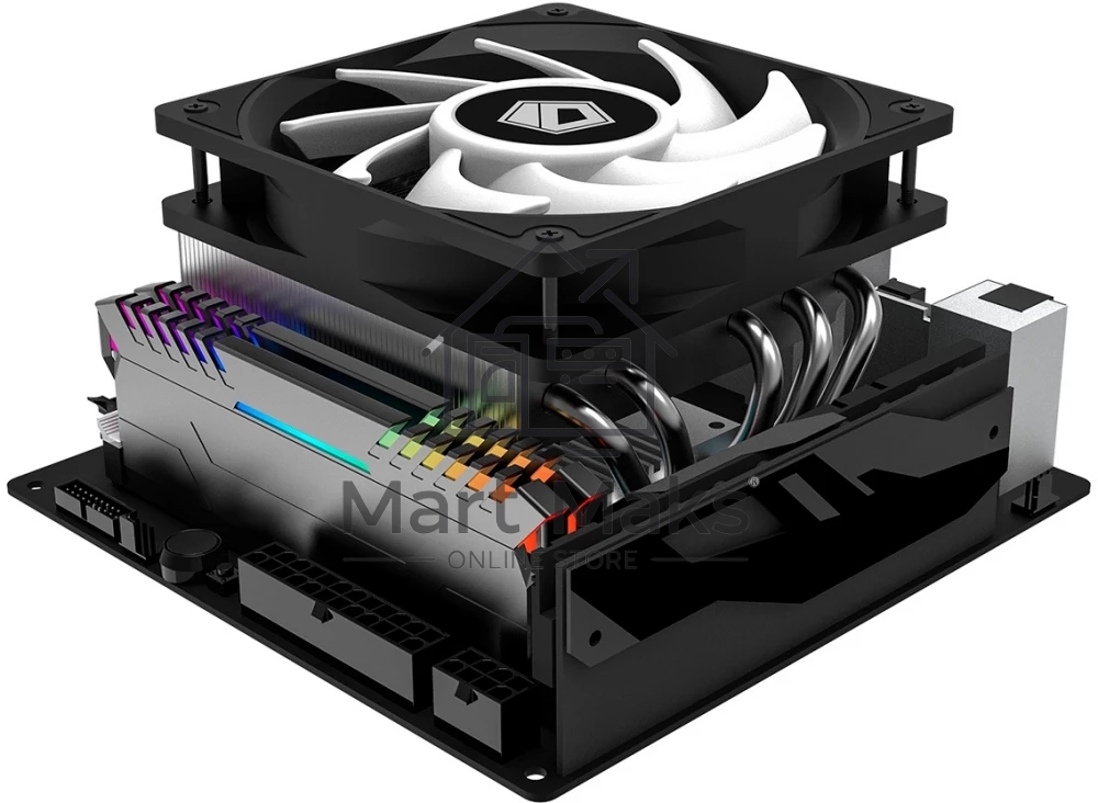 Кулер ID-COOLING IS-50 MAX RGB V3 черный 120мм алюминий+медь 2000rpm 31.2db 4-pin 130W 77мм