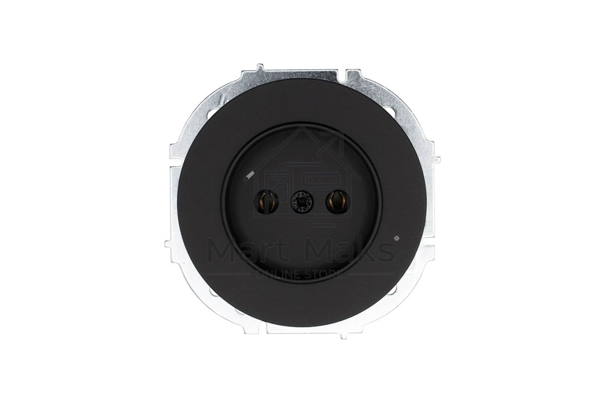Розетка 1-м СП OSEN без заземл. ПБТ механизм черный бархат LEZARD 743-4288-121B