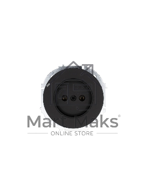 Розетка 1-м СП OSEN без заземл. ПБТ механизм черный бархат LEZARD 743-4288-121B