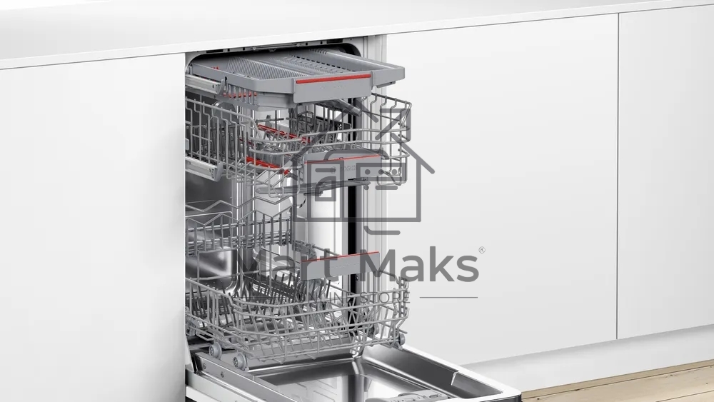 Встраиваемая посудомоечная машина Bosch SPV4HMX65Q, серебристый, 45 см, 10 компл., 45 дБ, класс A+