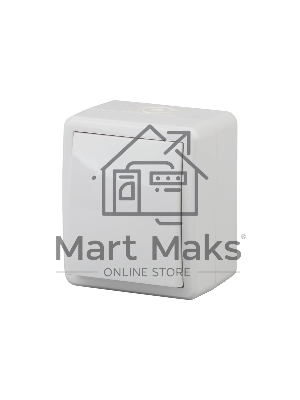 Выключатель 1-кл. ОП Эра Эксперт 10А IP54 11-1401-01 250В 10AX бел. Эра Б0020669