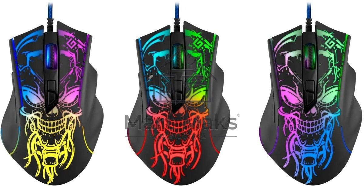 Мышь проводная Defender Bulletstorm GM-928 черный, 7200 dpi, USB, кнопки - 7