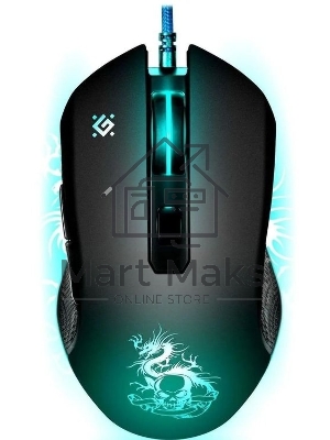 Мышь проводная Defender Sky Dragon GM-090L черный, 3200 dpi, USB, кнопки - 6