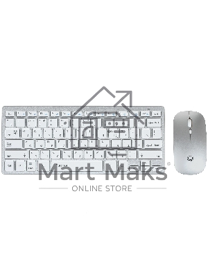 Комплект клавиатура+мышь Qumo Paragon K15/M21 беспроводной, USB, 1600 DPI, белый