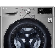 Стиральная машина LG F4V5RGP2T серебристая, загрузка фронтальная 10.5 кг, 1400 об/мин, класс A