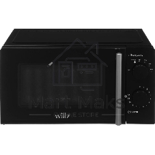 Микроволновая печь WILLZ MOS-1706MB черный, 17 л, 700 Вт, переключатели — поворотный механизм