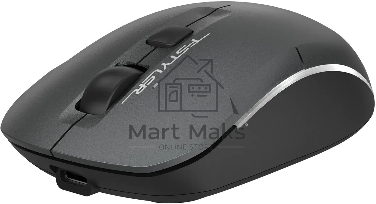 Мышь беспроводная A4Tech Fstyler FB26CS Air2 серый/черный, 2000 dpi, радиоканал, Bluetooth, USB, кнопки - 4
