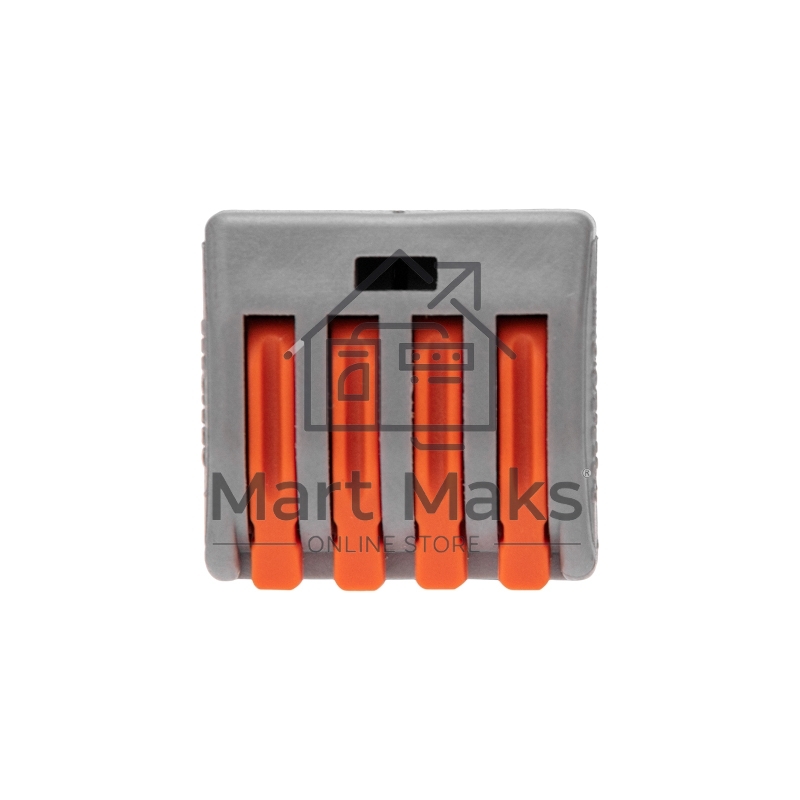 Универсальная клемма Rexant СМК 222-414, 4-проводная серый 0,08-2,5/4 мм² (блистер 5 шт/уп)