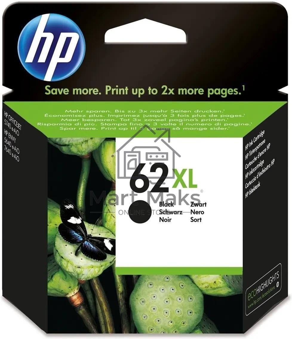 Картридж струйный HP 62XL C2P05AE черный (600 стр.) для HP HP OfficeJet 200