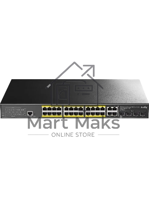 Коммутатор Cudy GS2028PS4-300W (L2) 28x1Gbит/с 4SFP 24PoE+ 300W управляемый