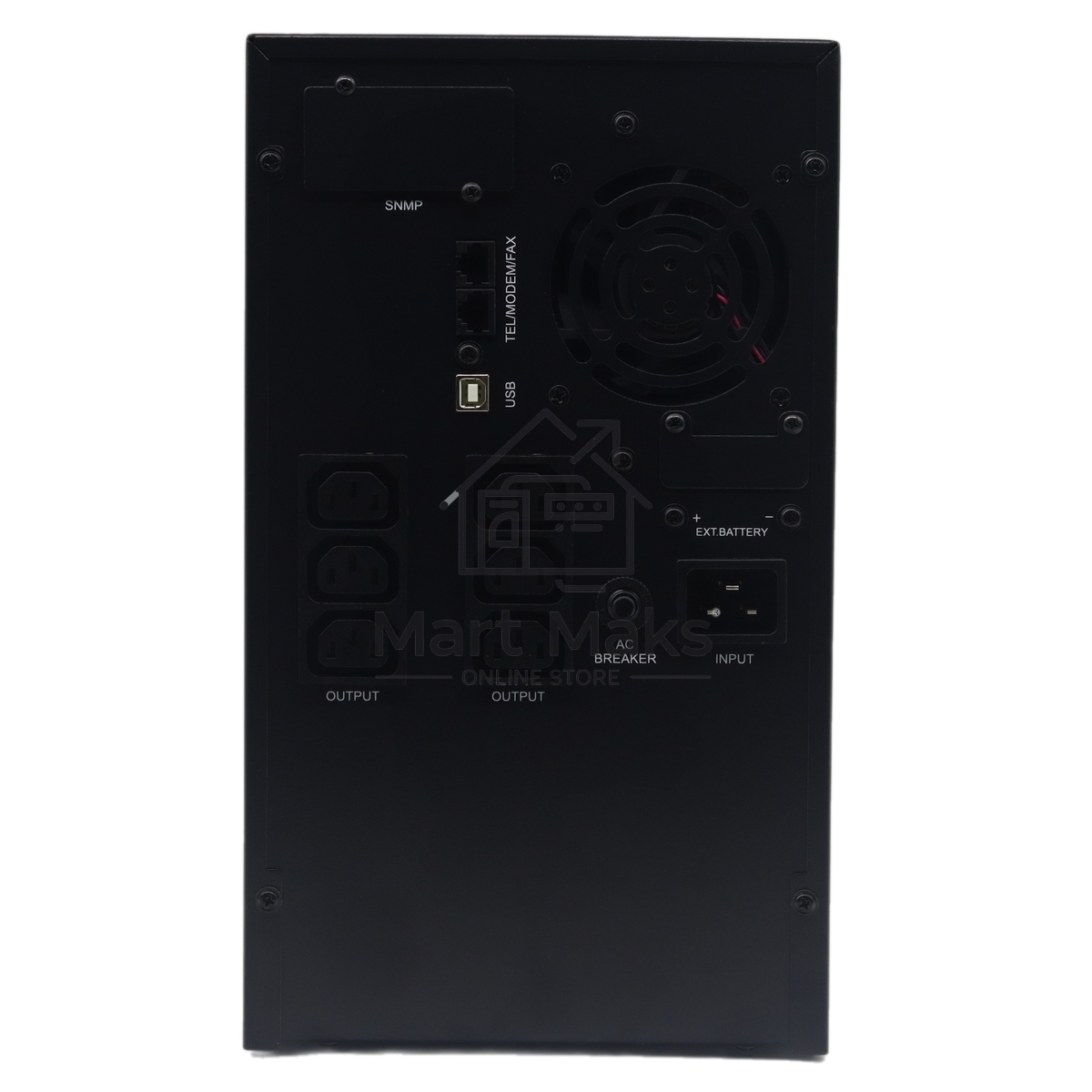 Источник бесперебойного питания (ИБП) Raskat HIL-3000VA+ 3000VA, 2400Вт, 6xIEC320, LCD, USB type-B, 2xRJ-45, 1xRS232, чистая синусоида