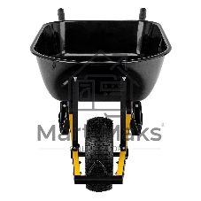 Тачка строительная Denzel усиленная, объем 140 л, 230 кг, колесо 15х6.00-6