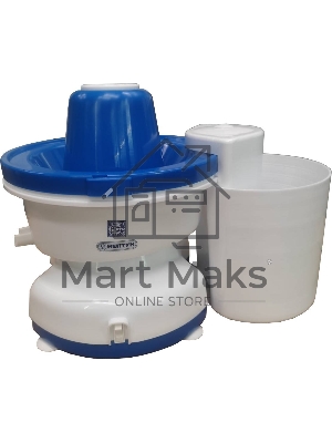 Соковыжималка Нептун КАЖИ.332215.001-09 белый/синий, центробежная, 320 Вт, 500 мл, механическое