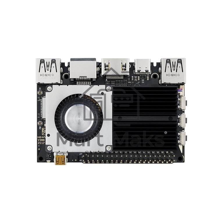 Одноплатный компьютер Khadas VIM4 Active cooling kit ARM Cortex-A73 4-Core + Cortex-A53 4-Core Amlogic A311D2 2.2GHz 8+32GB