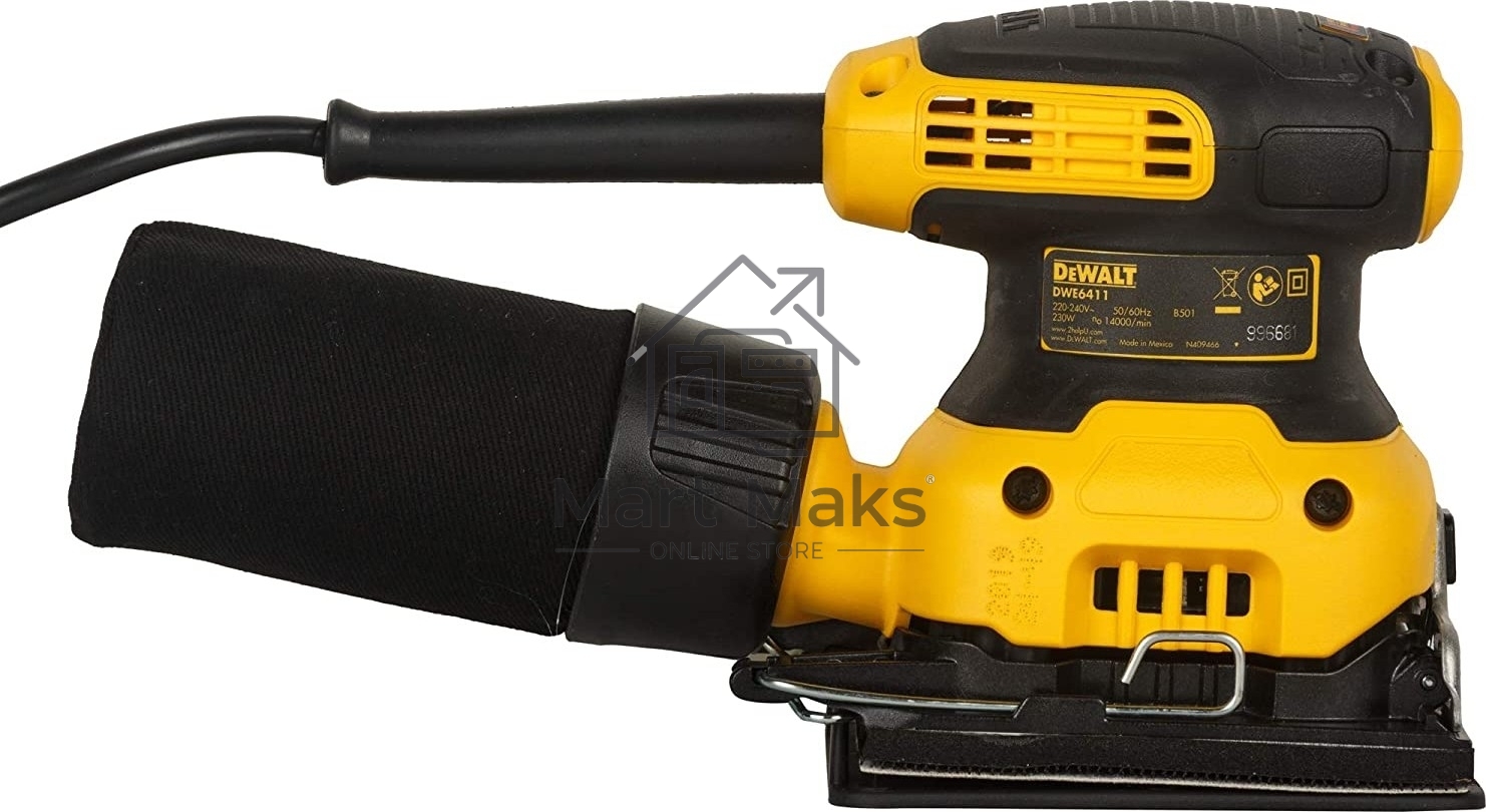 Вибрационная эксцентриковая шлифмашина сетевая DeWALT 230 Вт. 125 мм. DWE6411