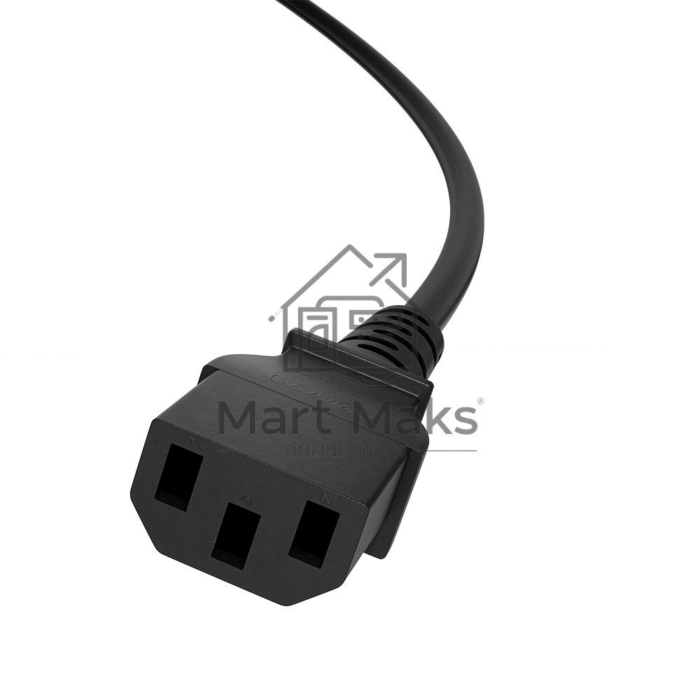 Кабель питания удлинитель GCR PROF С13 - С14, 3*1,0mm, 5.0m, черный