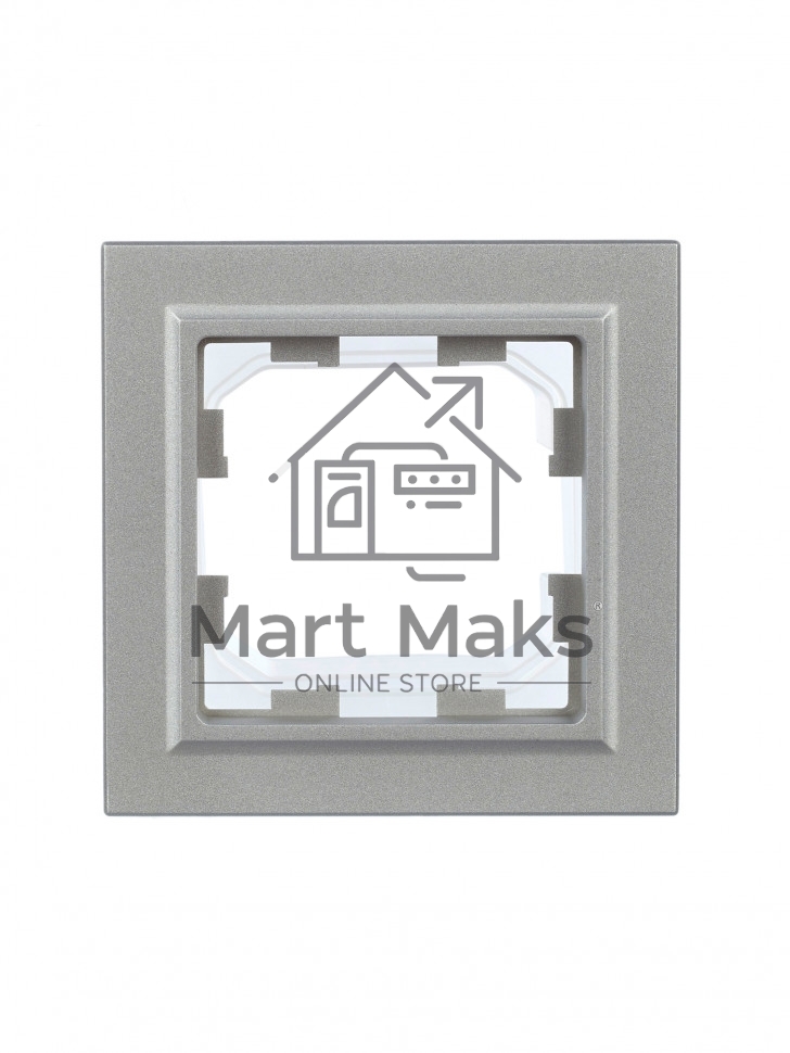 Рамка 1-местная IEK BRITE РУ-1-БрА-4 (BR-M12-44-K47) IP44 4 алюминий