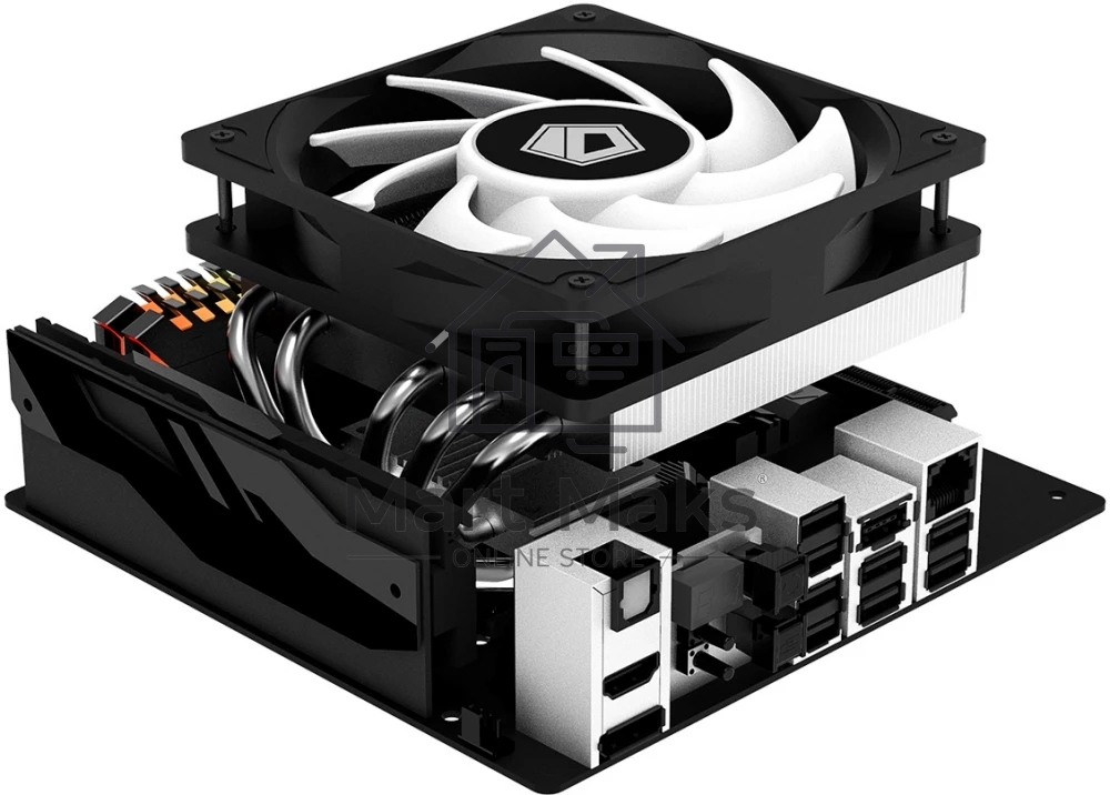 Кулер ID-COOLING IS-50 MAX RGB V3 черный 120мм алюминий+медь 2000rpm 31.2db 4-pin 130W 77мм