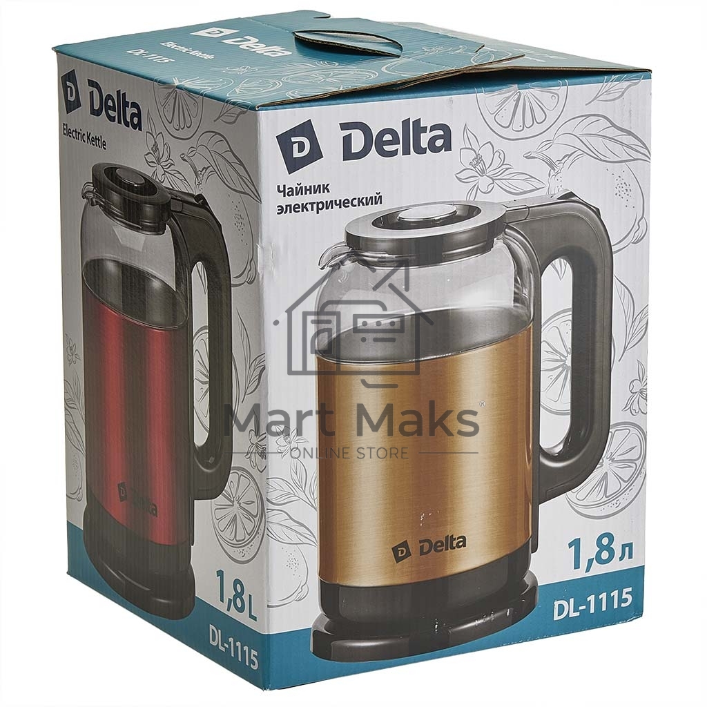 Чайник электрический DELTA DL-1115 золотой