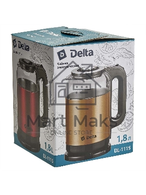 Чайник электрический DELTA DL-1115 золотой