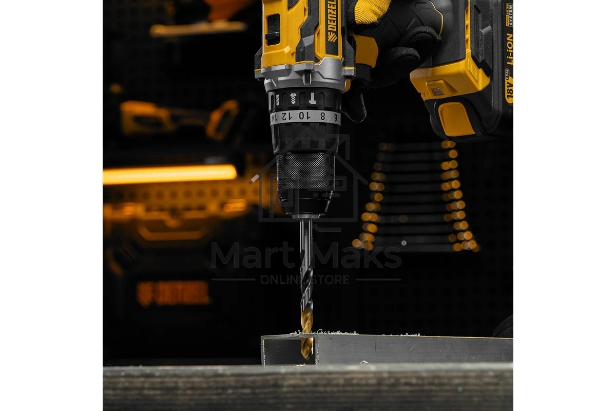 Сверло спиральное по металлу Denzel 9 x 125мм, Р6М5, Golden Tip, многогранная заточка