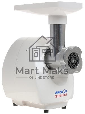 Мясорубка электрическая Аксион М25.02 белый, 1500 Вт, 1.7 кг/мин, защита от перегрузки, насадки - 7