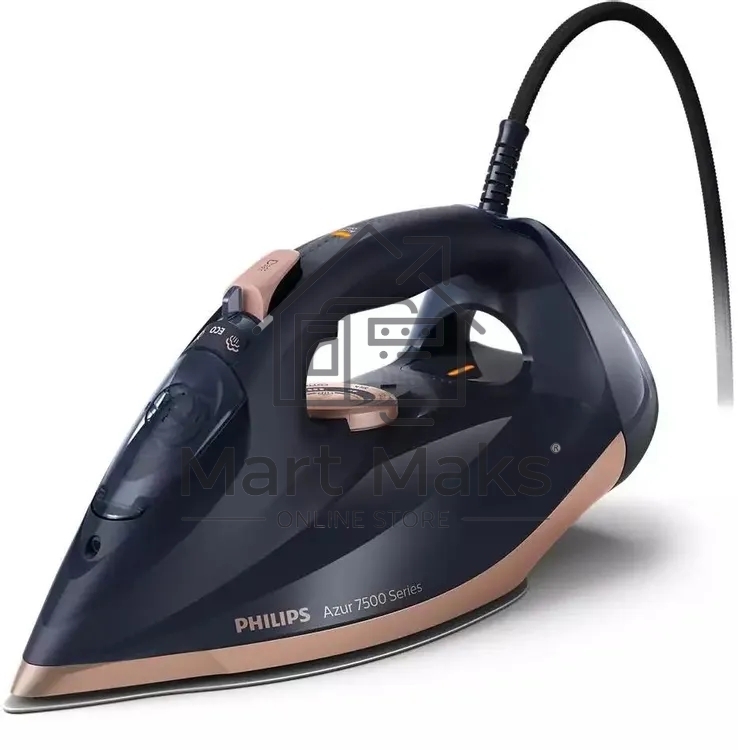 Утюг Philips DST7510/80 синий/золотистый, 3200 Вт, 55 г/мин, 260 г/мин, 300 мл