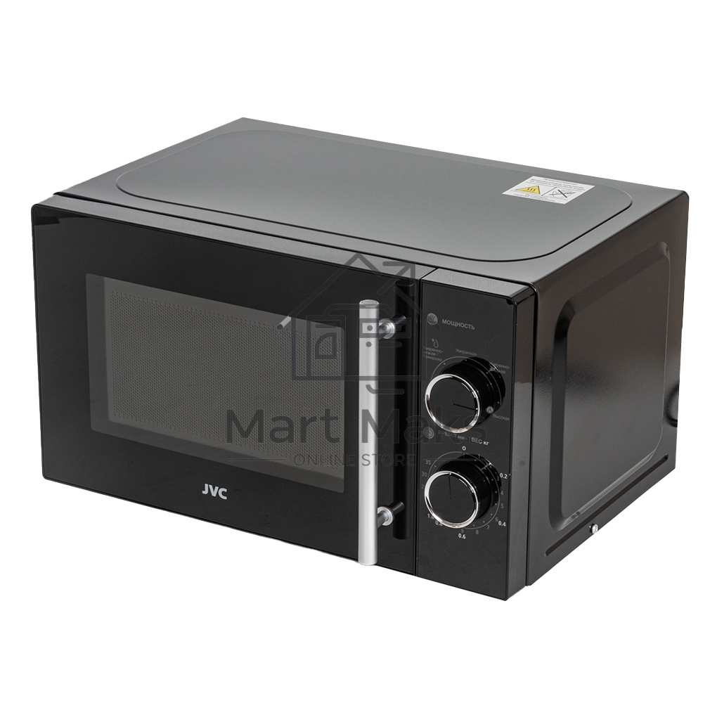 Микроволновая печь JVC JK-MW143M черный, 20 л, 700 Вт, переключатели - поворотный механизм