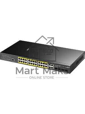 Коммутатор Cudy GS2028PS4-300W (L2) 28x1Gbит/с 4SFP 24PoE+ 300W управляемый