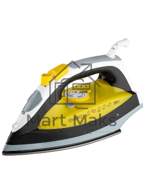 Утюг ENERGY EN-349 желтый/черный, 2200 Вт, пар, спрей, тефлоновая подошва