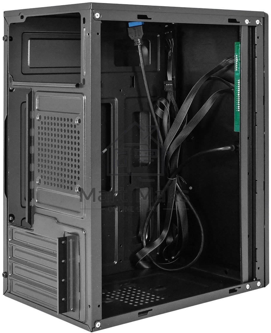 Компьютерный корпус Minitower ExeGate BAA-408U-UNS500 (mATX, БП UNS500 с вент. 12см, 2*USB+1*USB 3.0, HD Audio, черный)