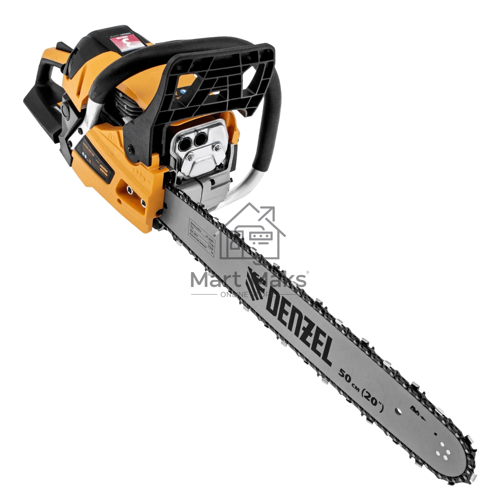 Пила цепная бензиновая Denzel DS-5820, шина 50 см, 58см3, 3,6 л.с., шаг 0,325, паз 1,5 мм, 76 зв