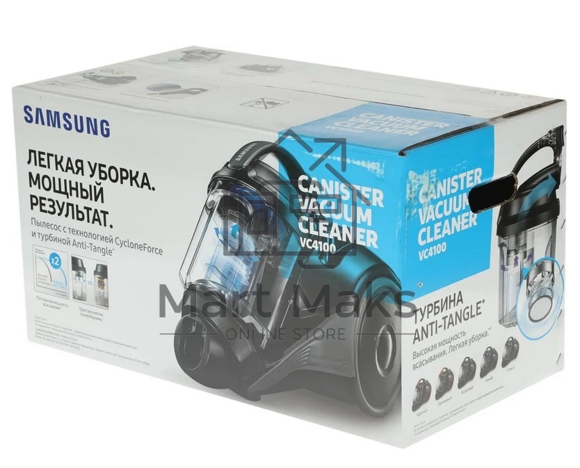Пылесос Samsung VC15K4116VR/EV красный/черный, 390/1500 Вт, уборка сухая, пылесборник контейнер 1.3 л