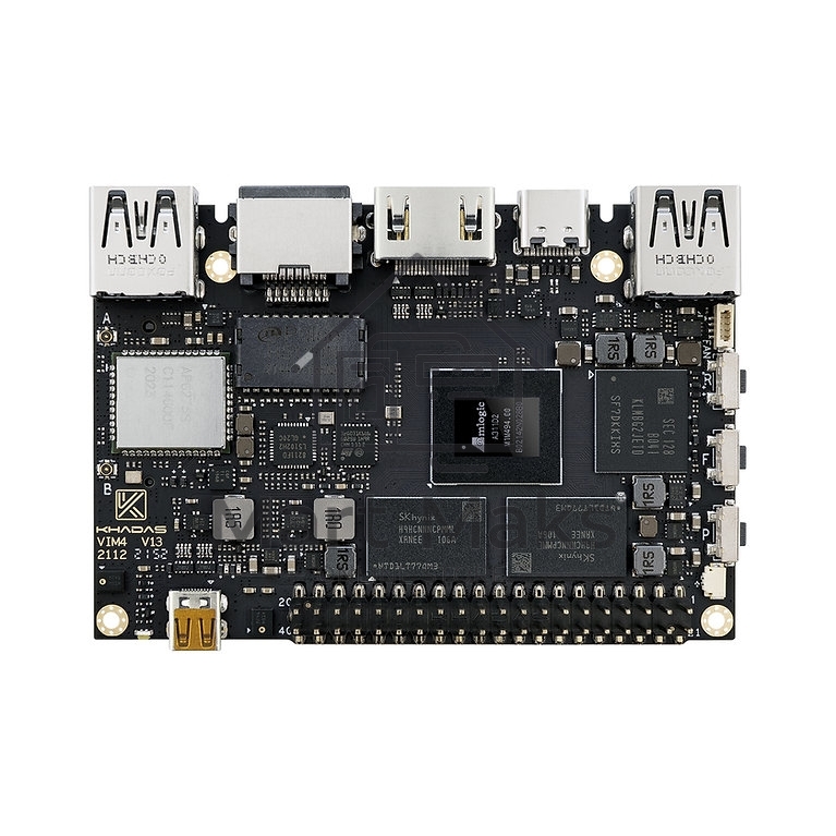 Одноплатный компьютер Khadas VIM4 Active cooling kit ARM Cortex-A73 4-Core + Cortex-A53 4-Core Amlogic A311D2 2.2GHz 8+32GB