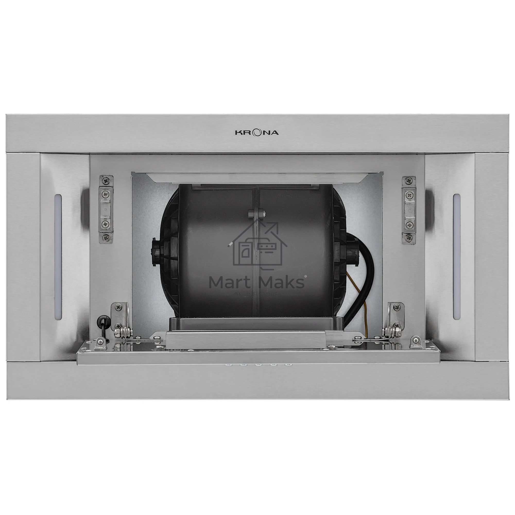 Вытяжка встраиваемая KRONA Selina 600 PRM Inox 3P серебристый, 52 см, 1300 куб. м/ч, 61 дБ
